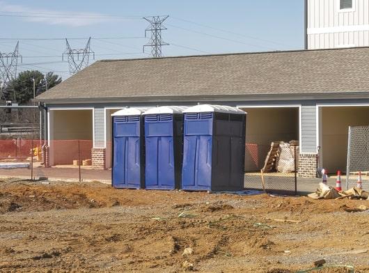 the frequency of servicing construction portable toilets depends on the number of staff members and usage, but typically it is done on a weekly basis